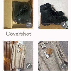 TIMS🖤🌳Leather💧proof/200g primaloft 7W+NWT Timberland Sweater Sz Loose Medium